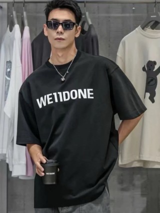 We11Done Logo Black T-Shirt view 3
