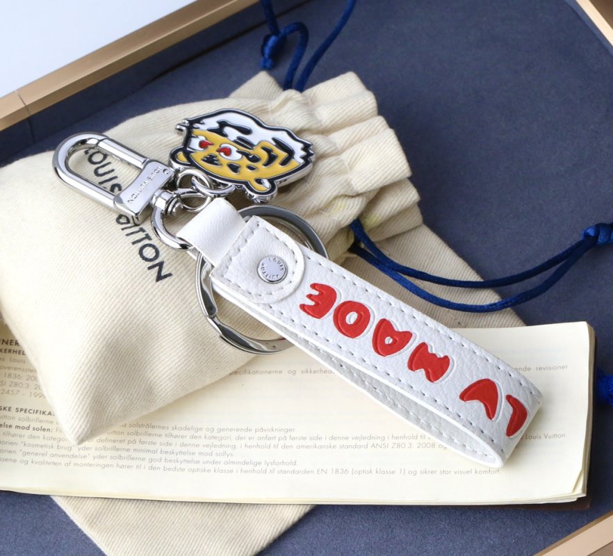 Louis Vuitton LV Made Dragonne Tiger Head Keychain & Bag Charm view