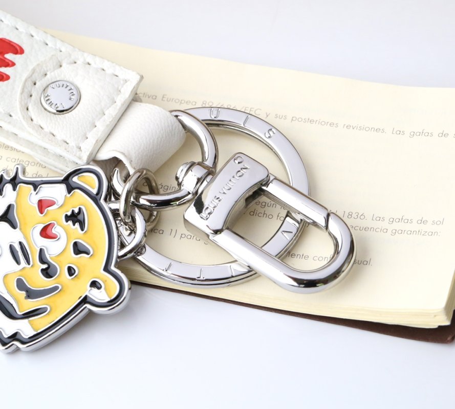 Louis Vuitton LV Made Dragonne Tiger Head Keychain & Bag Charm view