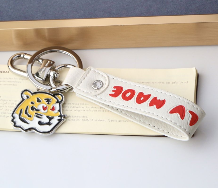 Louis Vuitton LV Made Dragonne Tiger Head Keychain & Bag Charm view
