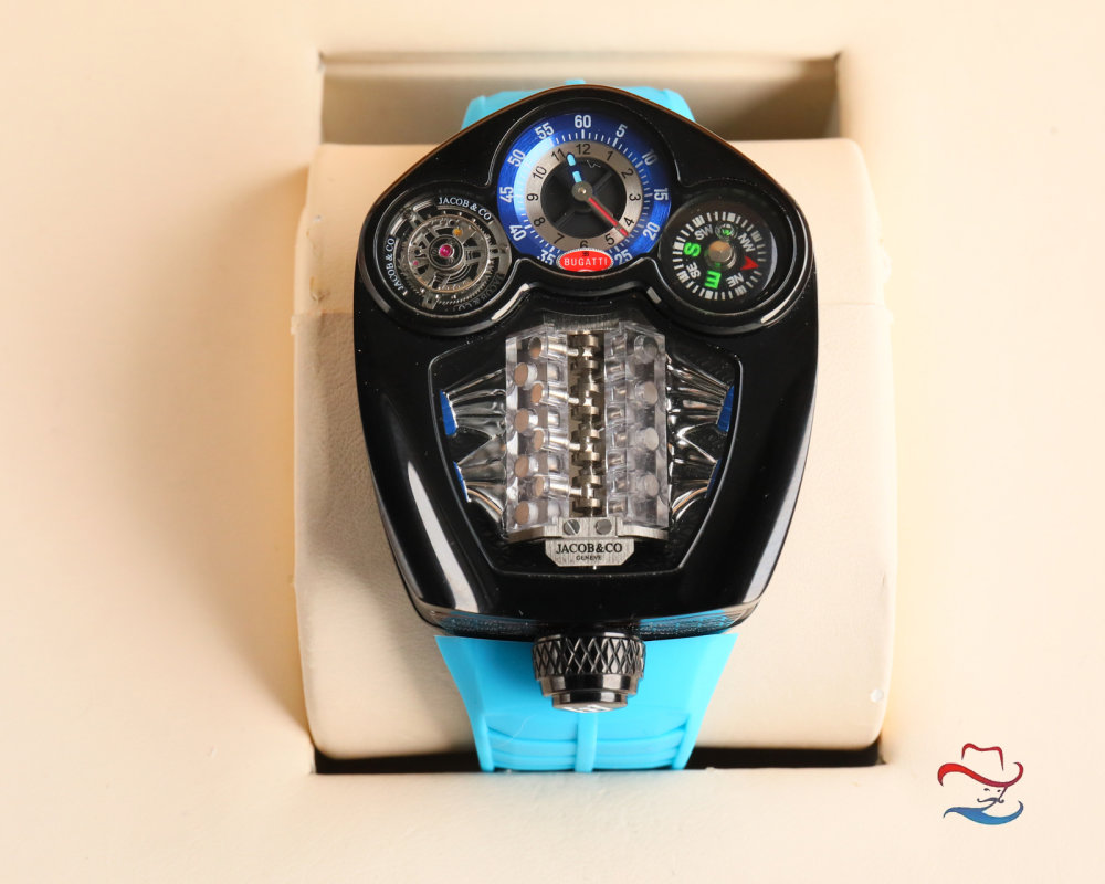 Jacob & Co Bugatti Tourbillon Blue Replica Watch view