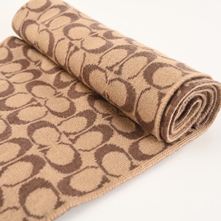 Coach Disney Mickey Mouse Double-Face Logo Scarf - Tan view 5
