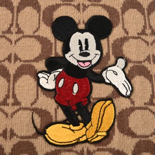 Coach Disney Mickey Mouse Double-Face Logo Scarf - Tan view 6