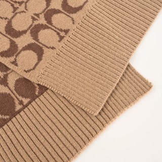 Coach Disney Mickey Mouse Double-Face Logo Scarf - Tan view 7