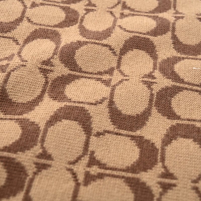 Coach Disney Mickey Mouse Double-Face Logo Scarf - Tan view