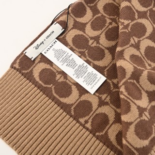 Coach Disney Mickey Mouse Double-Face Logo Scarf - Tan view 9