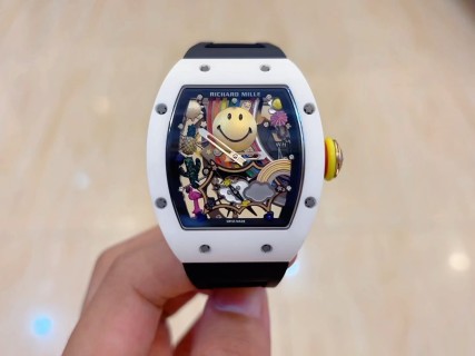 Richard Mille RM Smiley White Ceramic Tonneau Watch