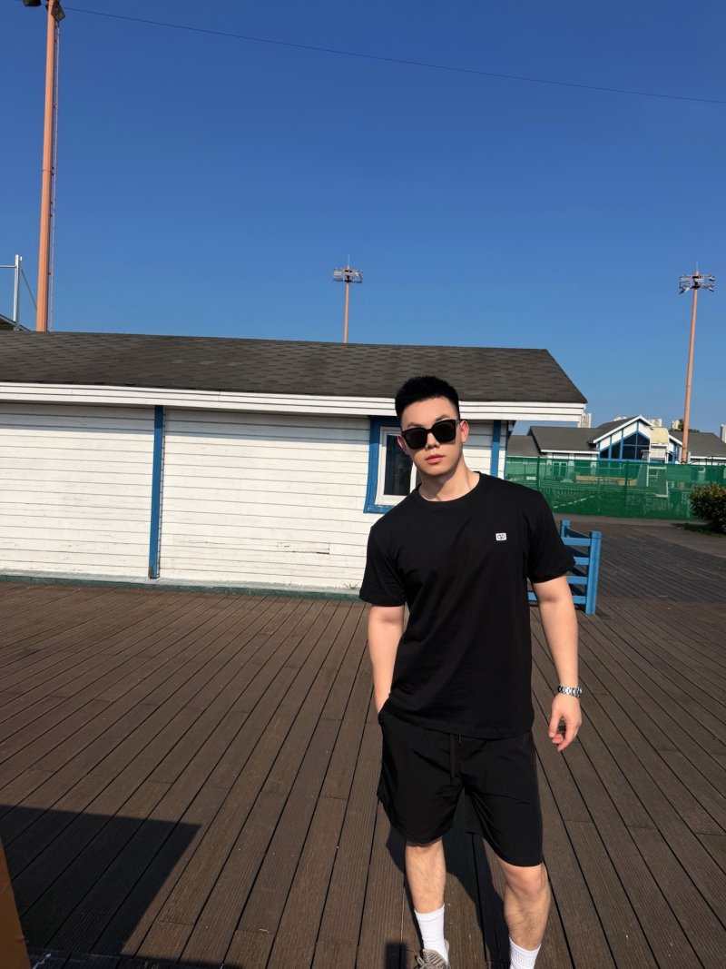 Stone Island Black Short-Sleeve T-Shirt