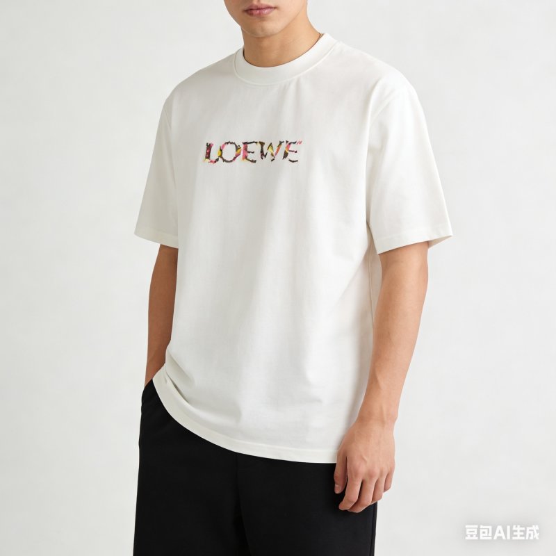Loewe Floral Logo White T-Shirt