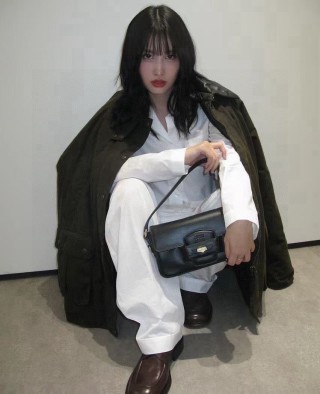 Orange Leather Buckle Shoulder Bag view 3