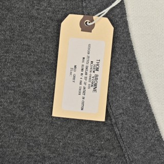 Thom Browne 23FW Grey Striped Sleeve Cardigan view 3