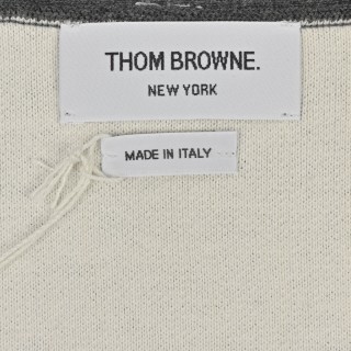 Thom Browne 23FW Grey Striped Sleeve Cardigan view 6