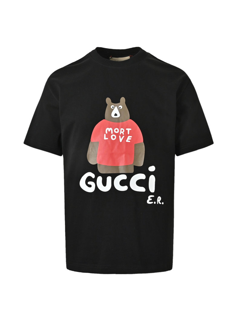 Gucci Bear Mort Love Black T-Shirt view