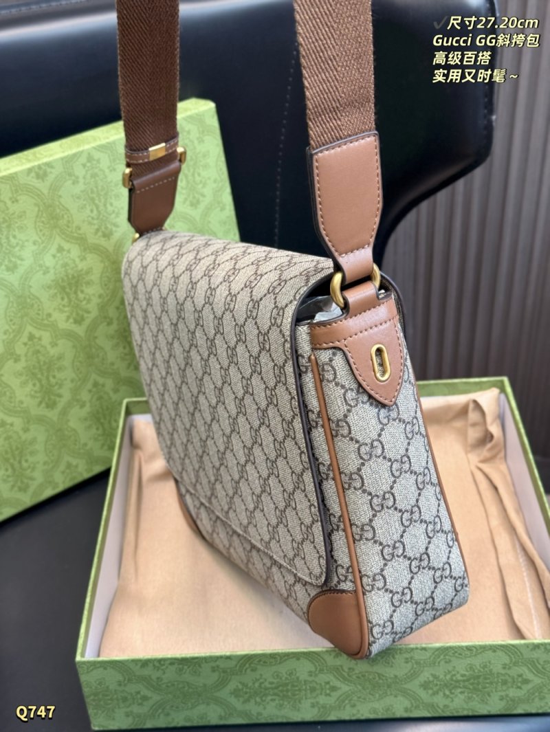 Gucci GG Canvas Crossbody Bag - Beige & Tan view