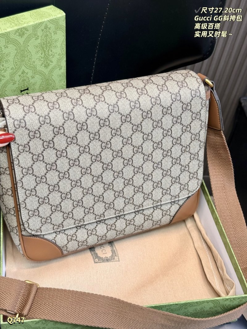 Gucci GG Canvas Crossbody Bag - Beige & Tan view