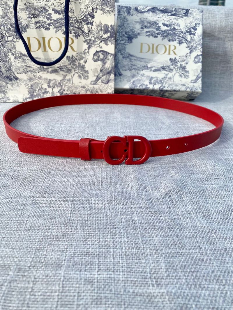 Dior CD Saddle Red Leather Belt