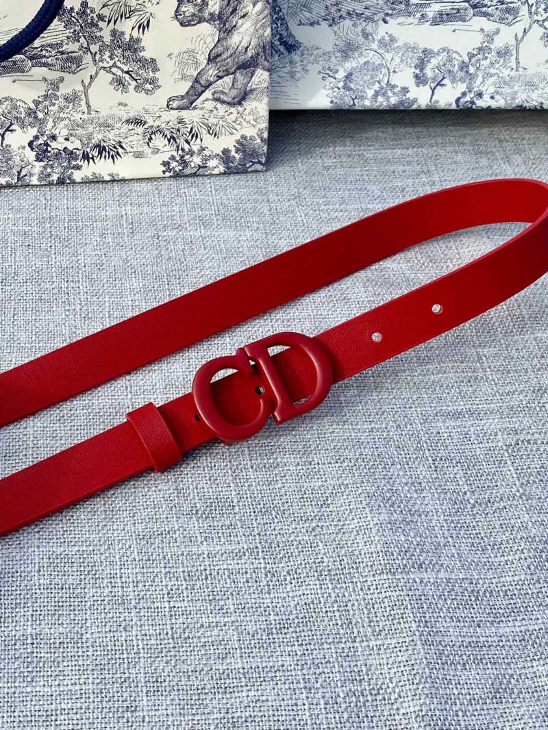 Dior CD Saddle Red Leather Belt view