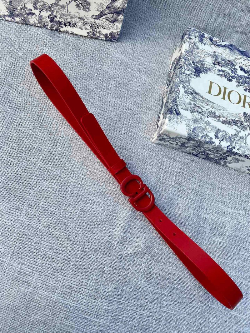 Dior CD Saddle Red Leather Belt view