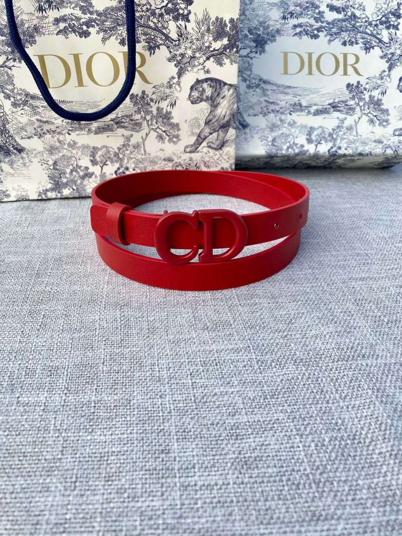 Dior CD Saddle Red Leather Belt view