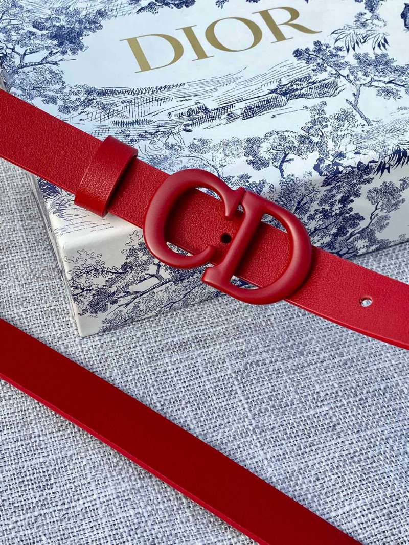 Dior CD Saddle Red Leather Belt view