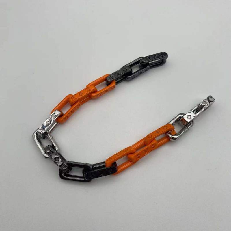 Louis Vuitton Bamboo Chain Bracelet Orange & Black view