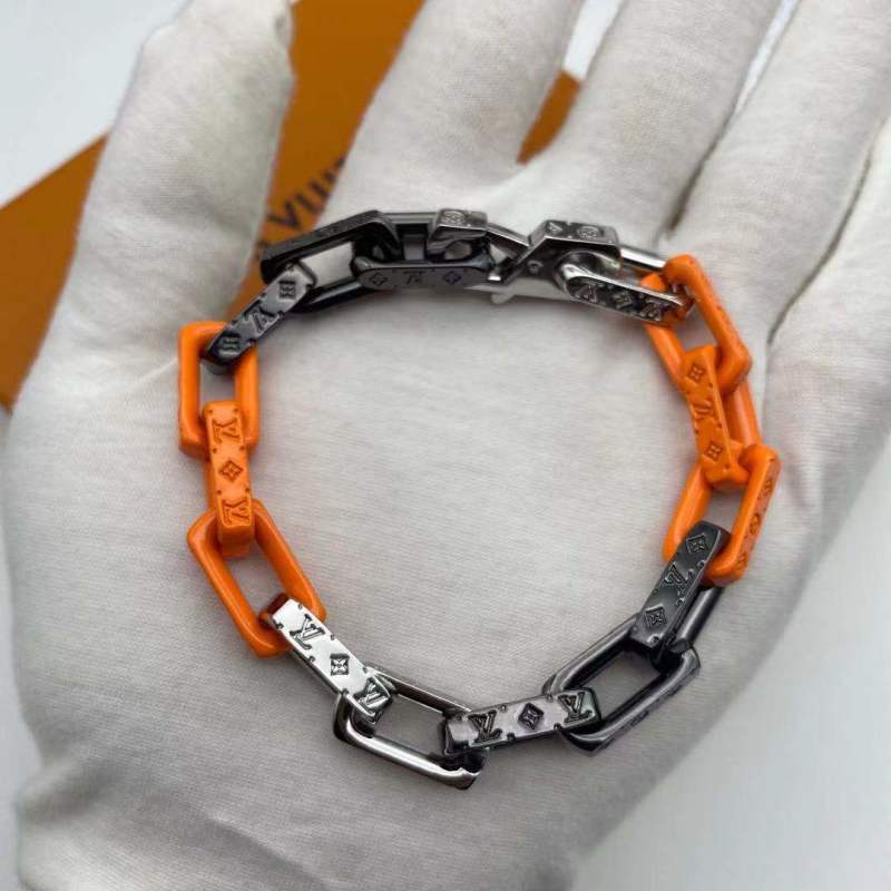 Louis Vuitton Bamboo Chain Bracelet Orange & Black view