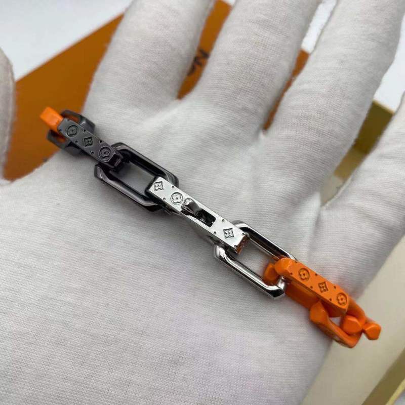 Louis Vuitton Bamboo Chain Bracelet Orange & Black view