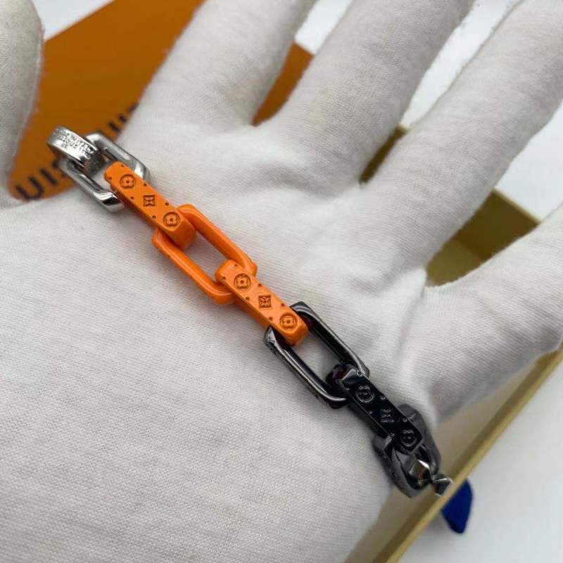 Louis Vuitton Bamboo Chain Bracelet Orange & Black view