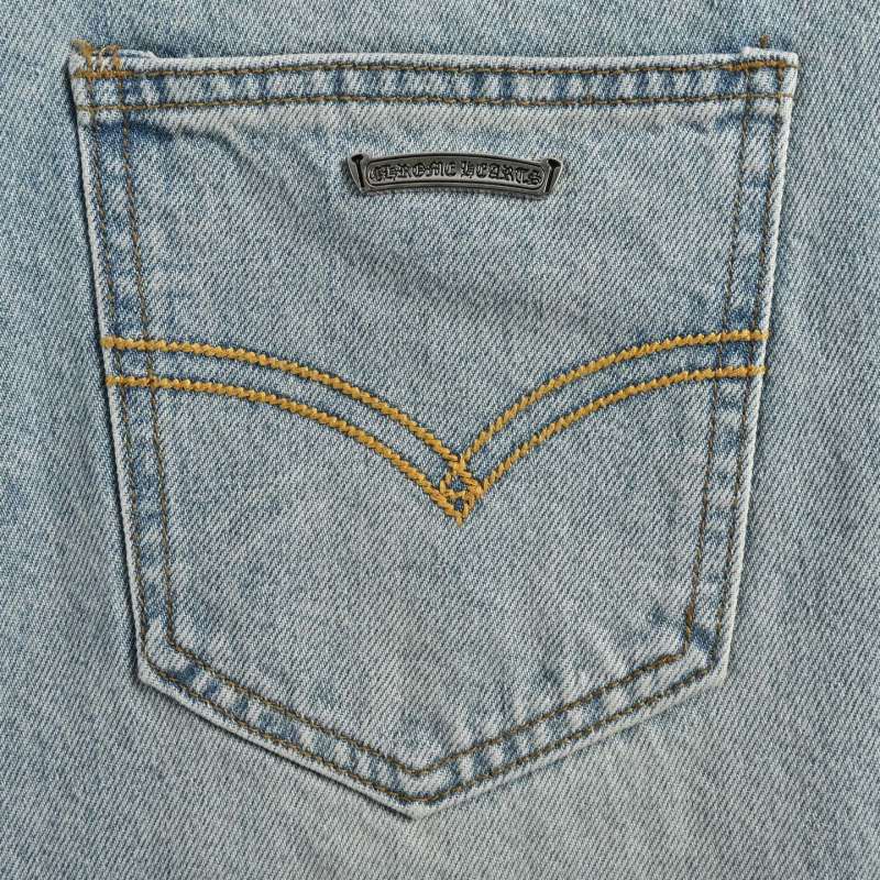 Light Wash High-Waist Straight Leg Denim Jeans view