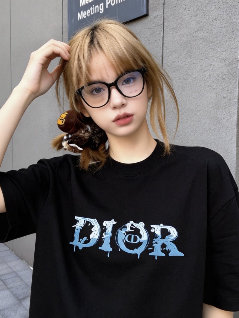 Dior Black Graphic Logo T-Shirt view
