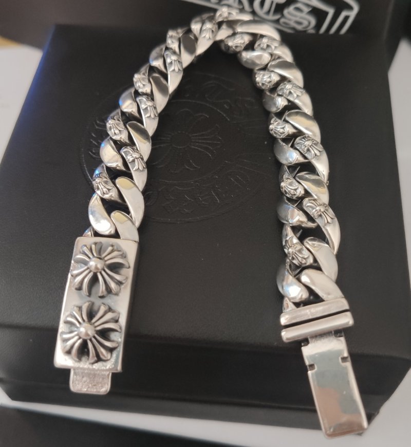 Chrome Hearts Silver Cross Chain Bracelet view