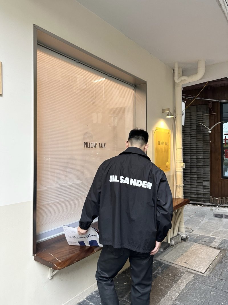 Jil Sander Black Logo Oversized Shirt Jacket view