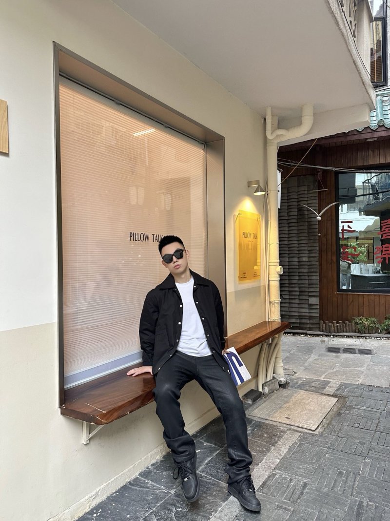 Jil Sander Black Logo Oversized Shirt Jacket view