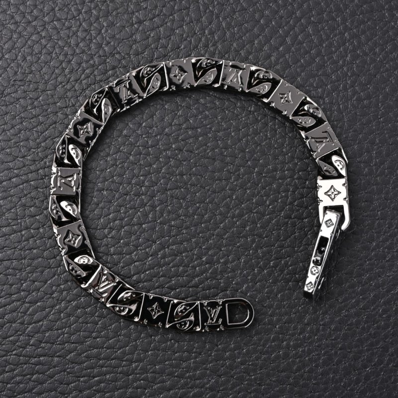 Louis Vuitton Monogram Tied Up Gun Metal Bracelet