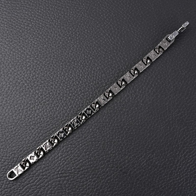 Louis Vuitton Monogram Tied Up Gun Metal Bracelet view