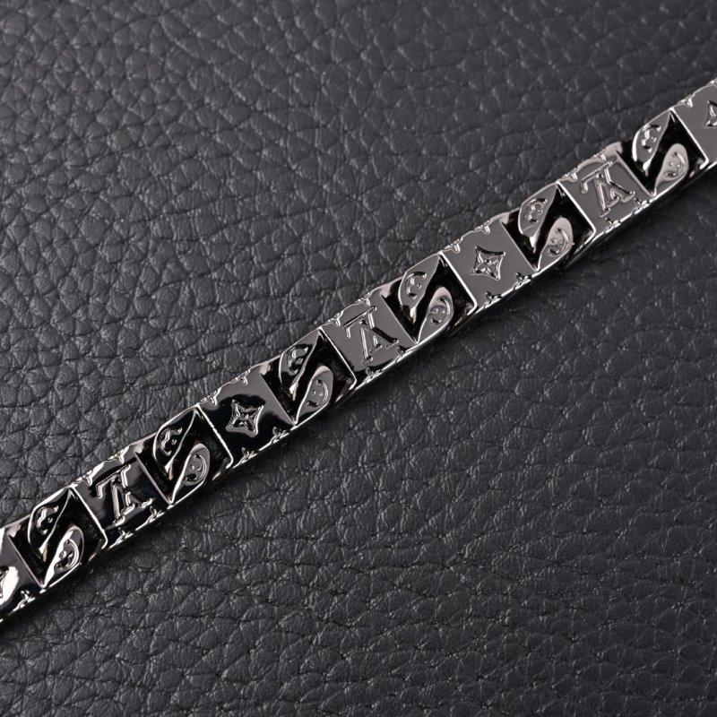 Louis Vuitton Monogram Tied Up Gun Metal Bracelet view