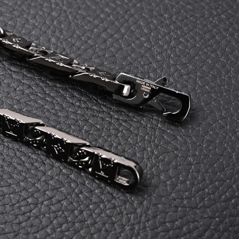 Louis Vuitton Monogram Tied Up Gun Metal Bracelet view