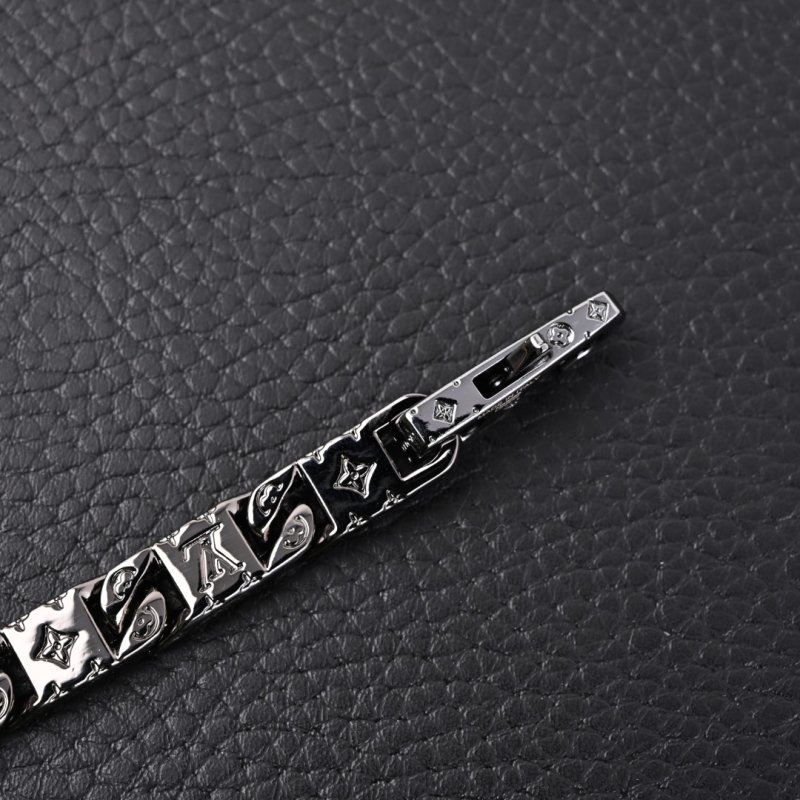 Louis Vuitton Monogram Tied Up Gun Metal Bracelet view