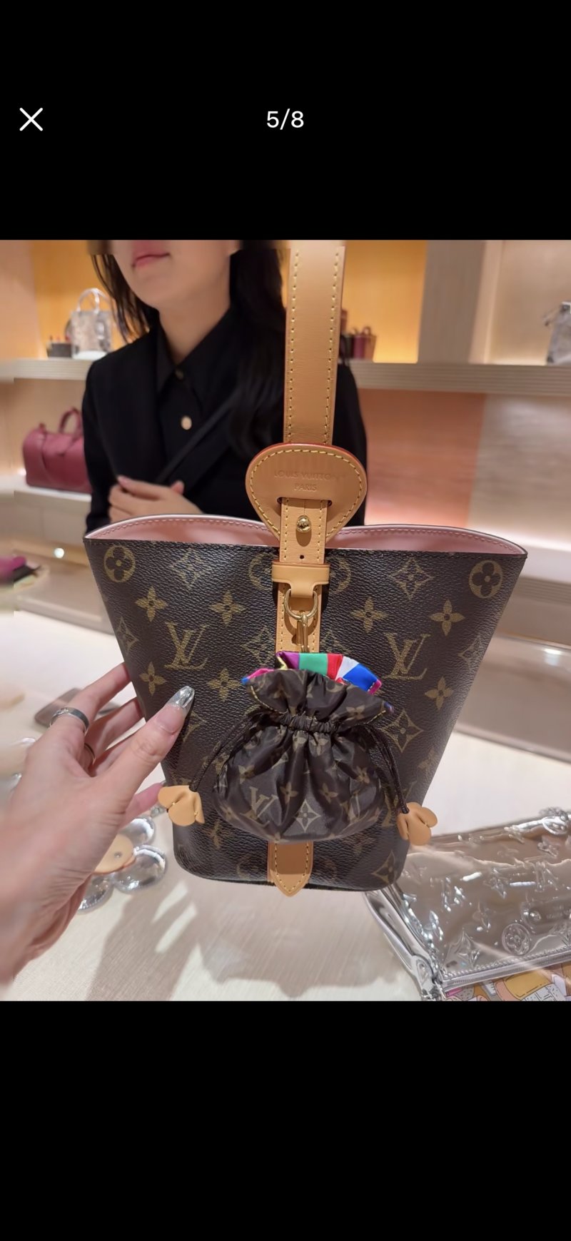 Louis Vuitton Monogram Bucket Bag with Rainbow Charm view