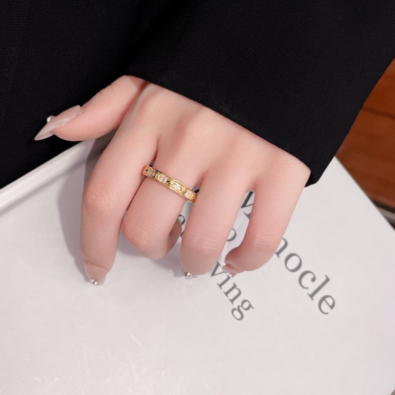 Gold Crystal Eternity Band Ring view