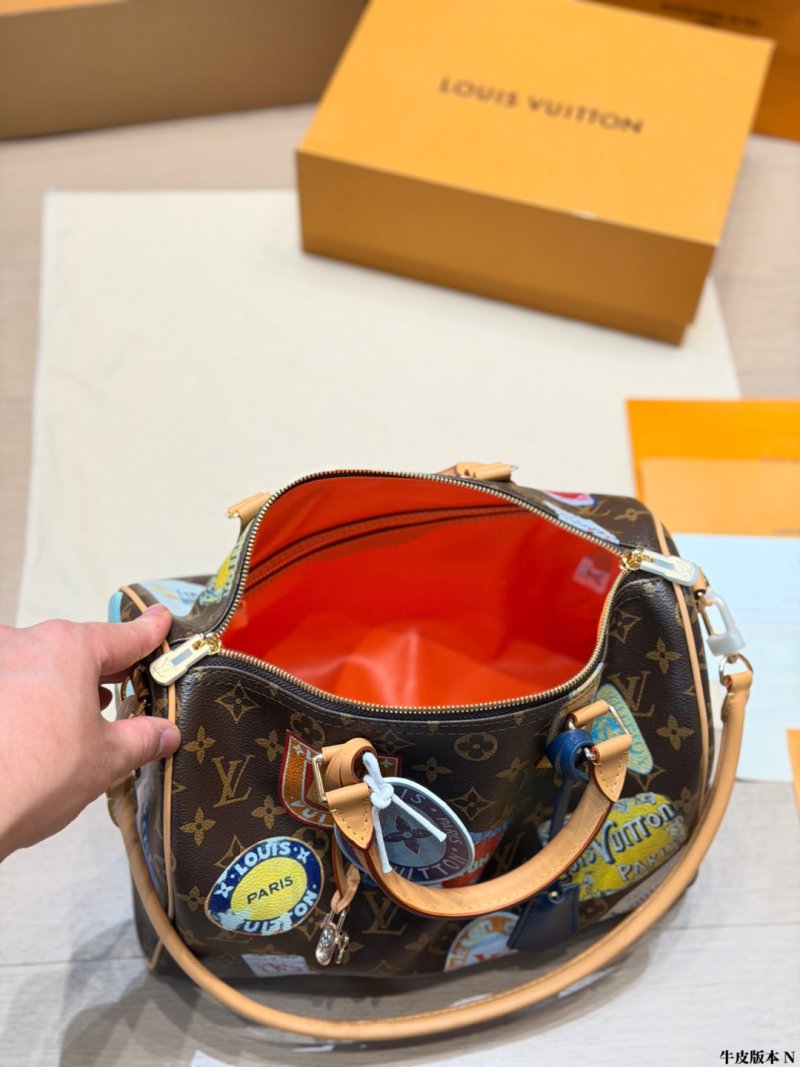 Louis Vuitton Speedy 30 Monogram Canvas Handbag with Patches view