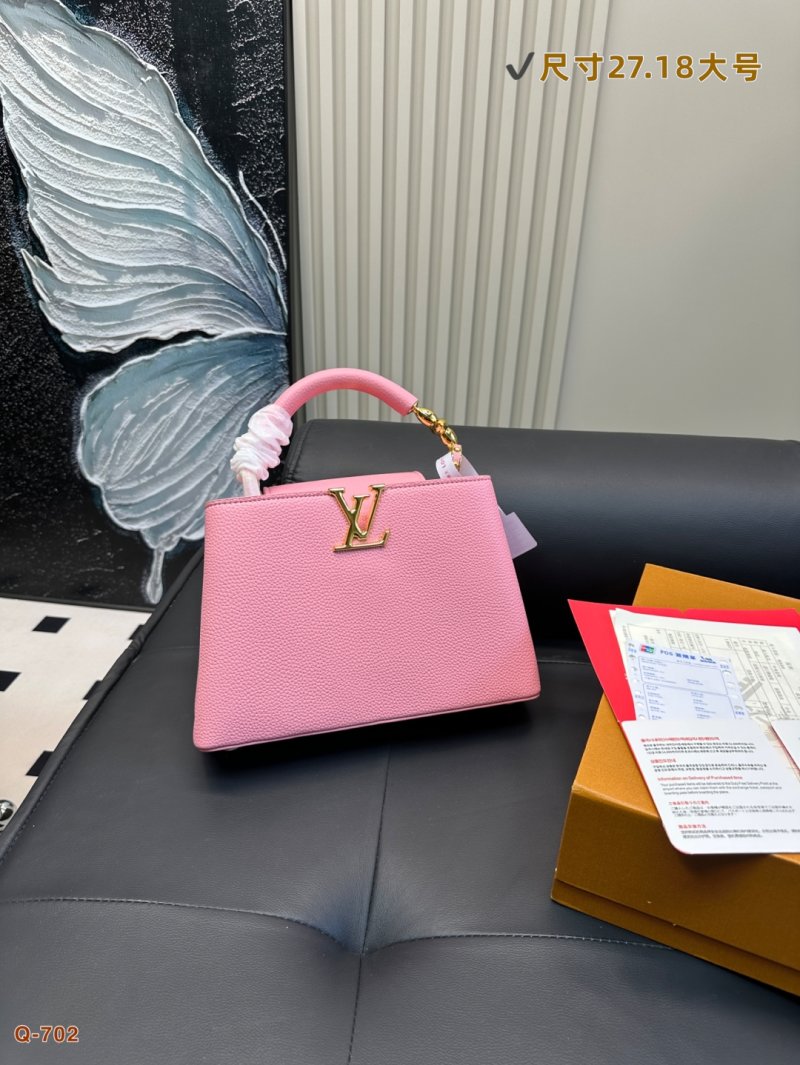 Louis Vuitton Capucines Cream Leather Top Handle Bag view