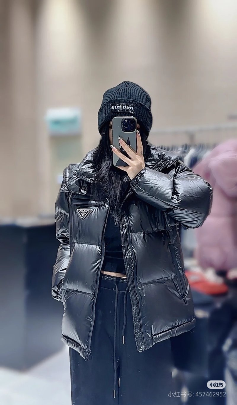 Prada Black Puffer Down Jacket