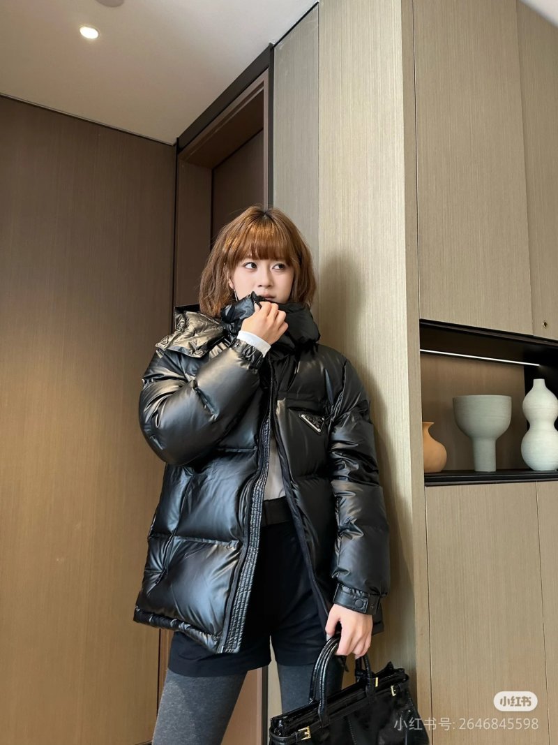 Prada Black Puffer Down Jacket view