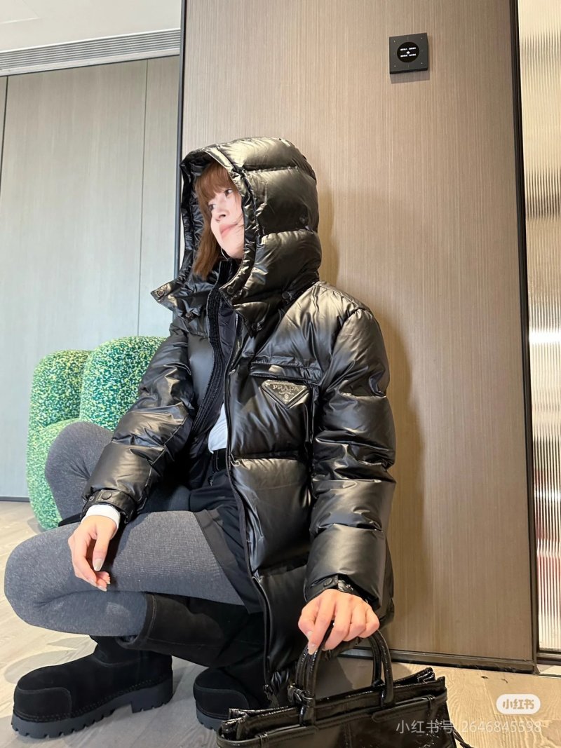 Prada Black Puffer Down Jacket view