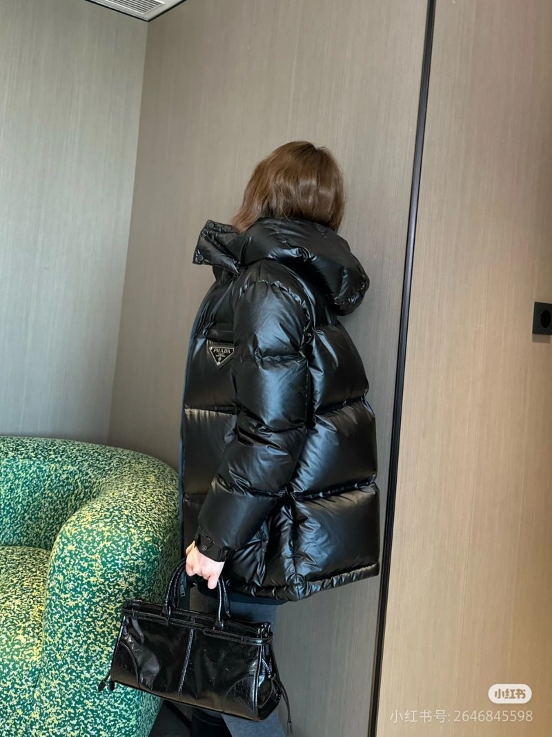 Prada Black Puffer Down Jacket view
