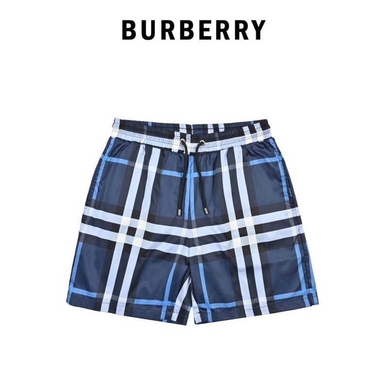 Burberry Classic Check Beach Shorts Navy Blue