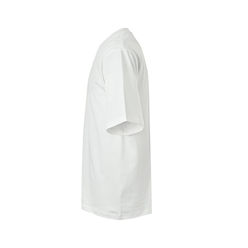 White Oversized Short Sleeve T-Shirt with Pleated Hem view
