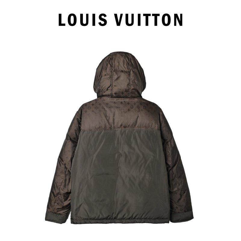 Chocolate Brown Quilted Down Jacket view