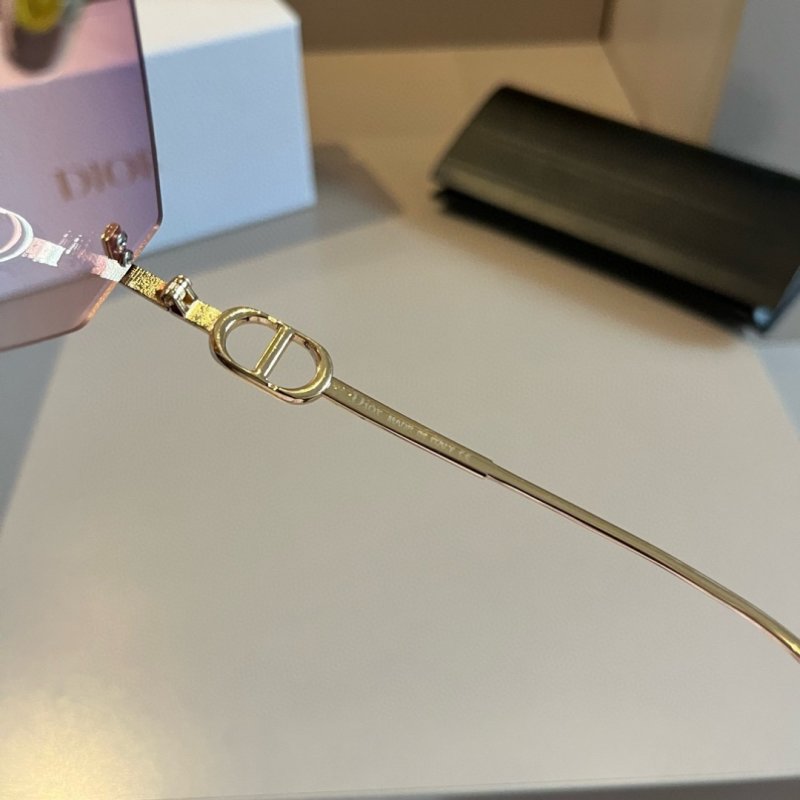 Dior Rimless Sunglasses with CD Logo - Rose Gradient Lens view